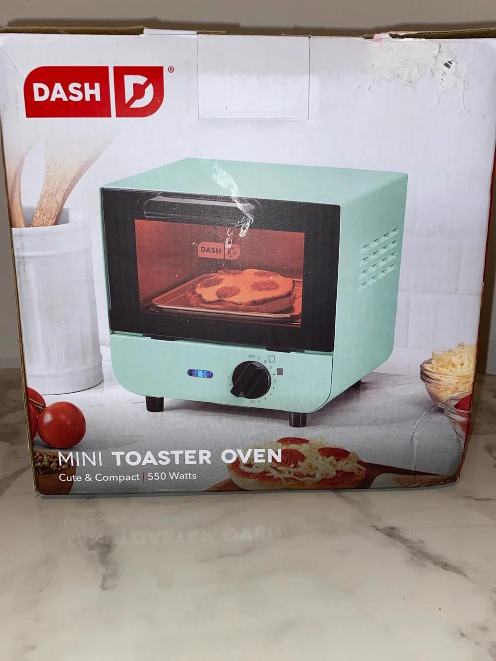 DASH - Mini Metal Toaster Oven in Light Blue